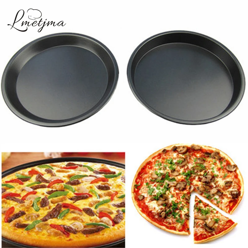 LMETJMA 14*14inch Pizza Pan for Baking Round Cake Mould Pan for Wedding