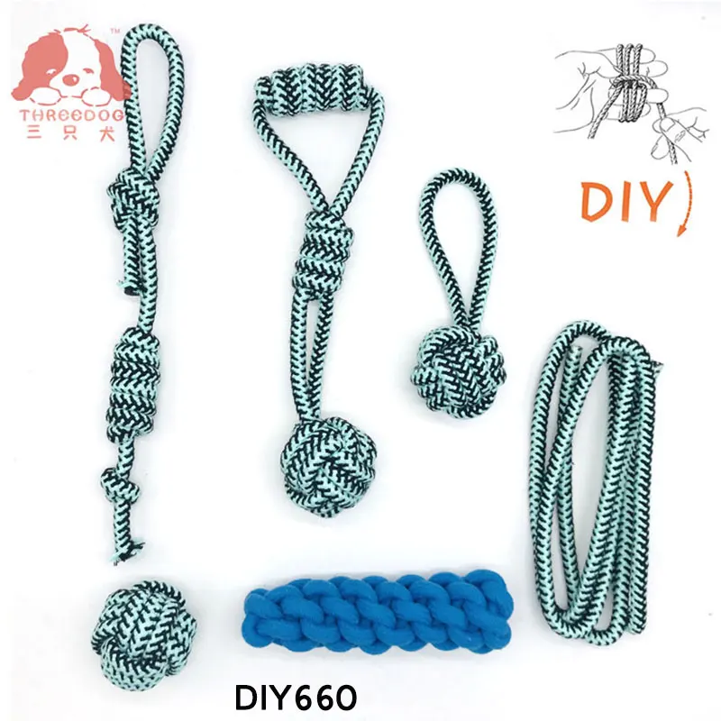 Для домашнего животного игрушки для собак с рисунком змеи хлопчатобумажная веревка для жевания зубов Чистка тренировка собак устойчивое использование в рукоделии - Цвет: DIY660
