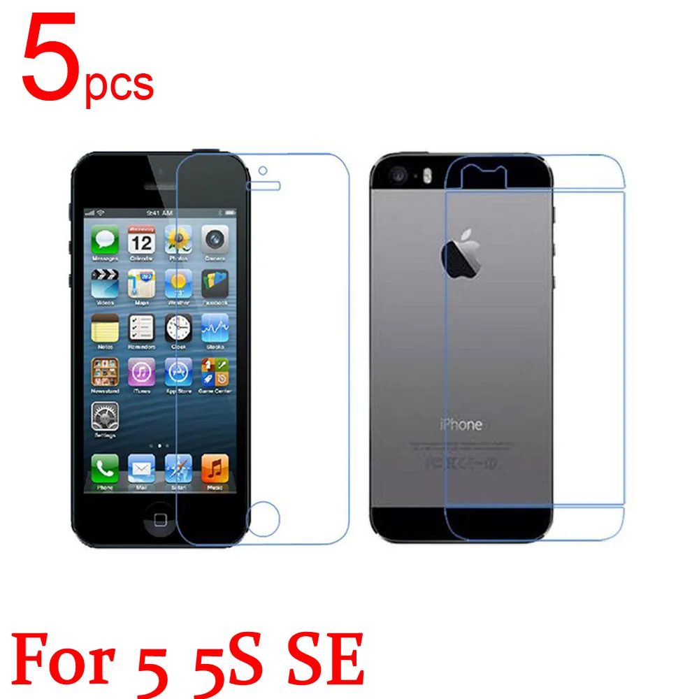 

5pcs Ultra Clear Glossy/Matte/Nano anti-Explosion LCD Screen Protector Film For iphone 4 4S 5 5S SE front&back Protective Film