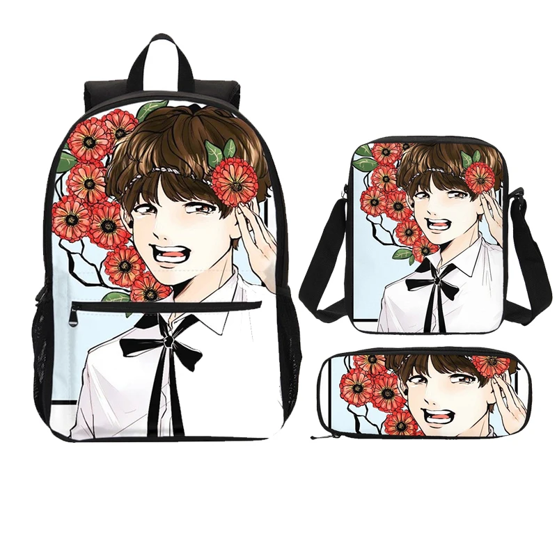 Школьные рюкзаки Kpop B для девочек подростков набор женских портфелей модный