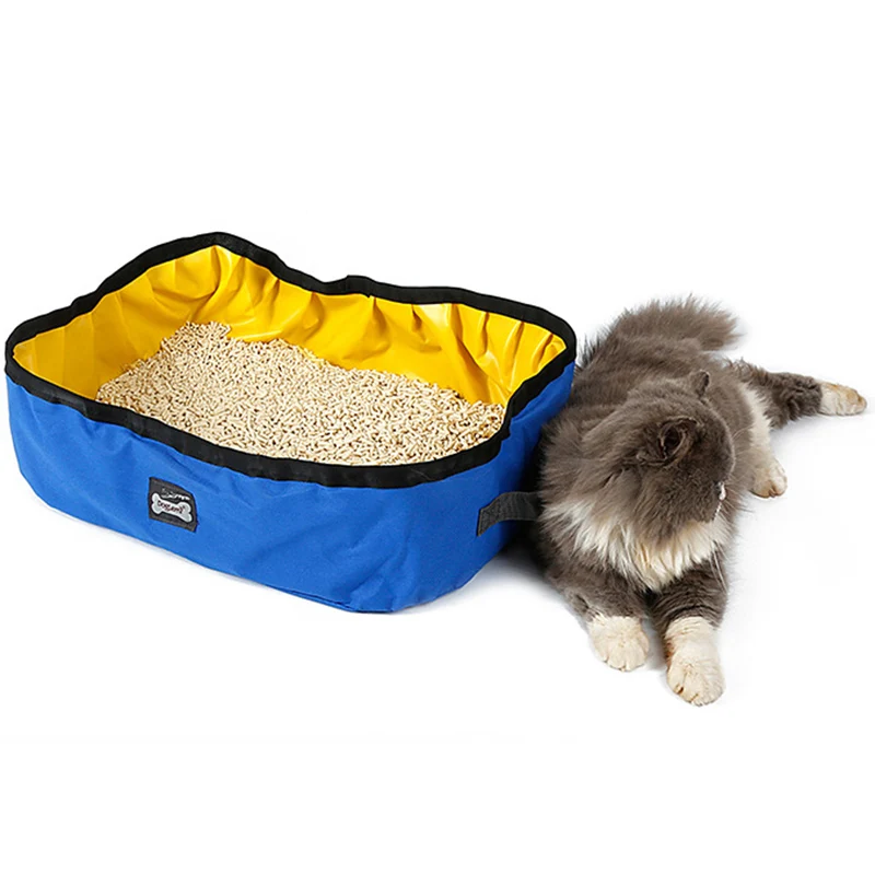 PET Cat Travel Foldable Portable Outdoor Cat Litter Waterproof Collapsible Box Kitten Toilet Training Bedpan PL0066