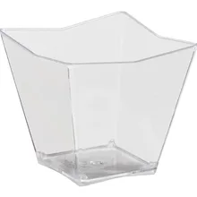 Продвижение-вечерние свадебные принадлежности, одноразовая пластиковая посуда, 45*45 мм/50 мл прозрачная мини квадратная чашка для десертов, 10/упаковка