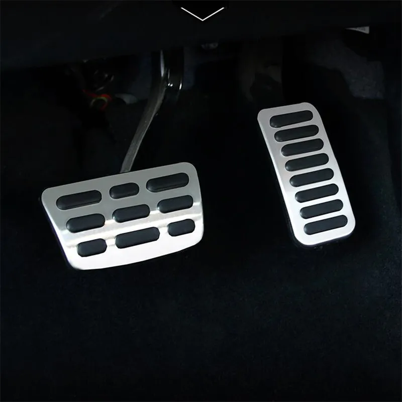 Ladysmtop Stainless Steel Gas Fuel Brake Pedal Pads Cover case For