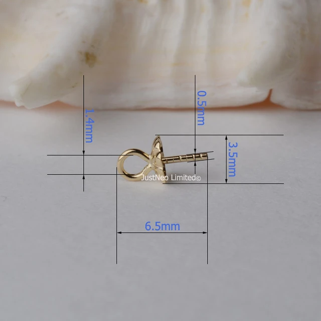 AU750 18k gold earnut , solid 18 karat gold earring backs for jewelry diy  making findings accessories