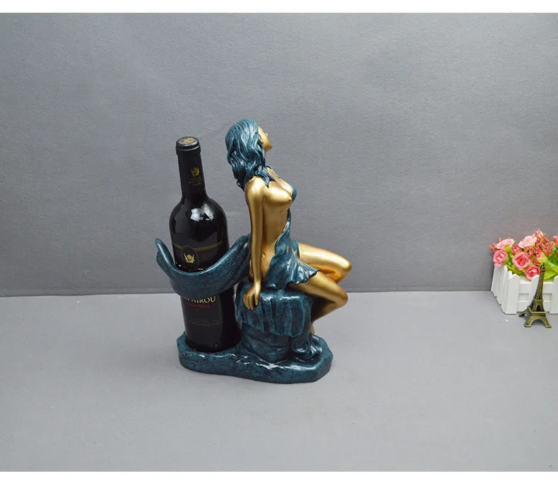 Красота винный шкаф скульптура женщины Держатели вина Современная полка для дома украшения для ужина вечерние элегантные поднос для вина фигурка сексуальной девушки