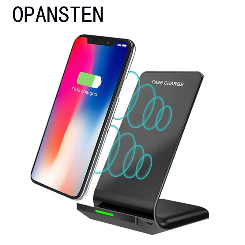 10 Вт Qi Беспроводное зарядное устройство для iPhone X/XS Max XR 8 Plus умное быстрое Samsung S8 S9