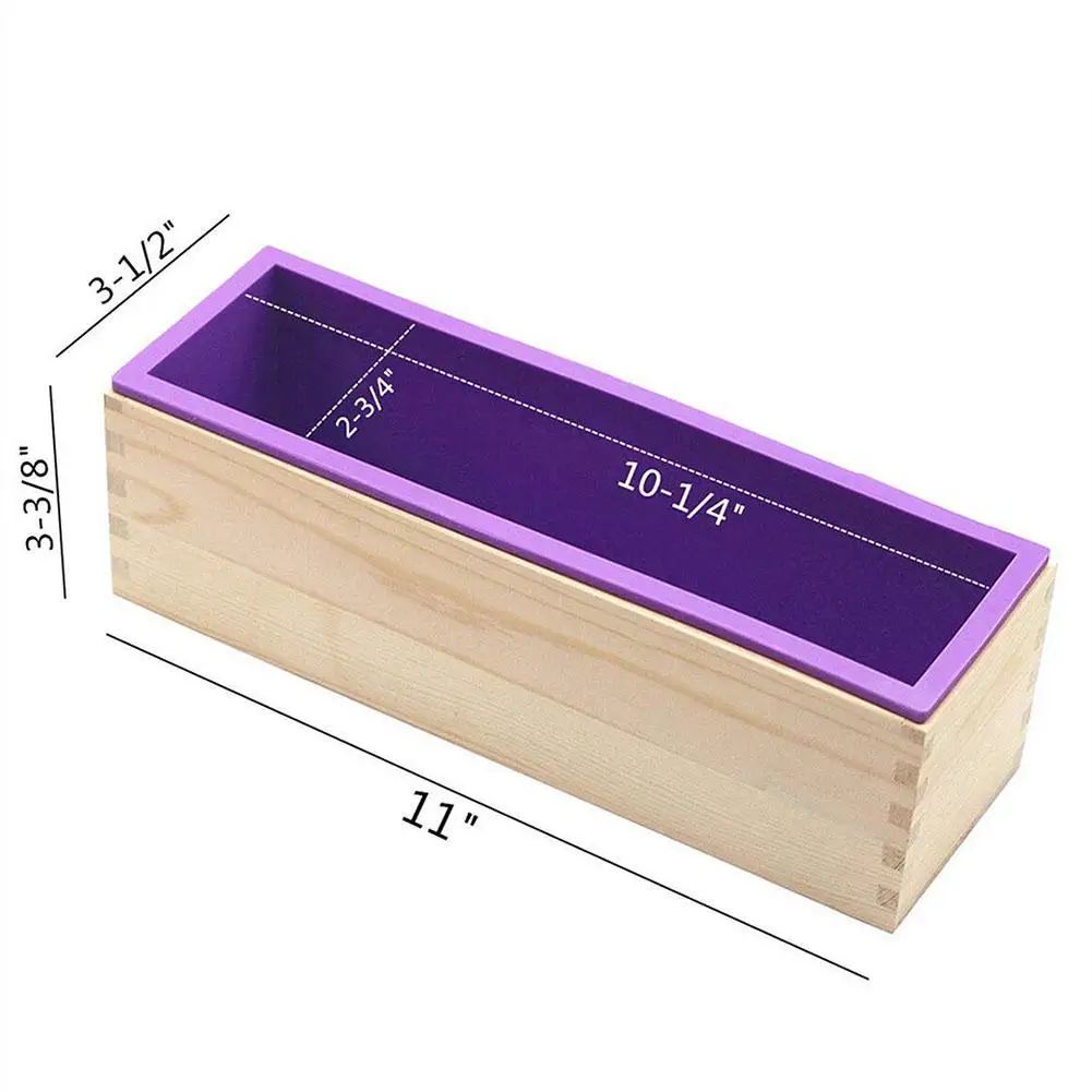 TPFOCUS 42 унции прямоугольное мыло силиконовые буханки формы деревянная коробка набор для изготовление мыла, свеч