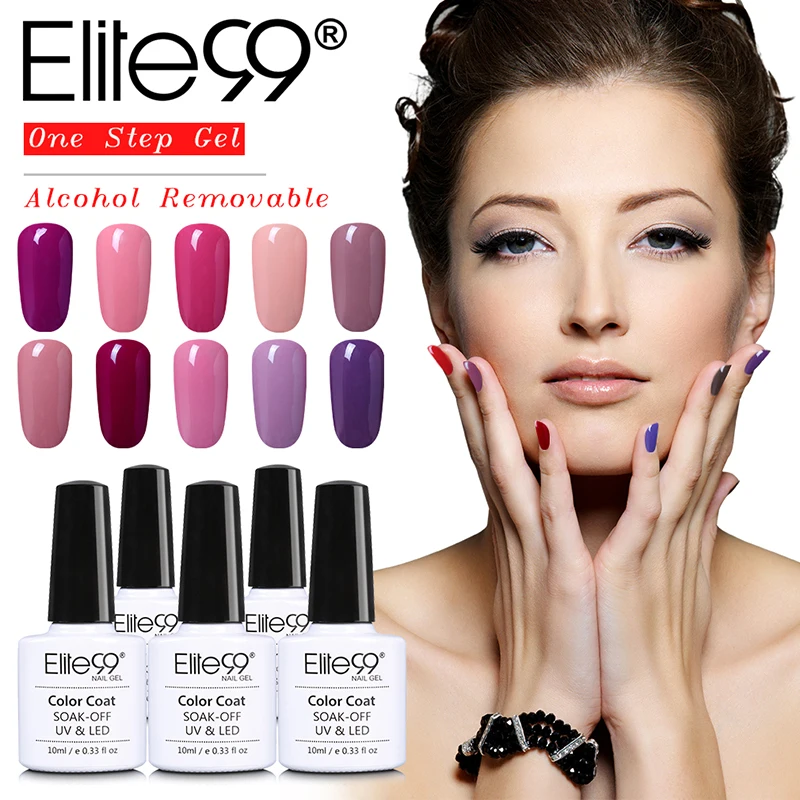 Elite99 Pick 30 Pieces One Step Gel Polish No Base Gel & Top Coat Shiny
