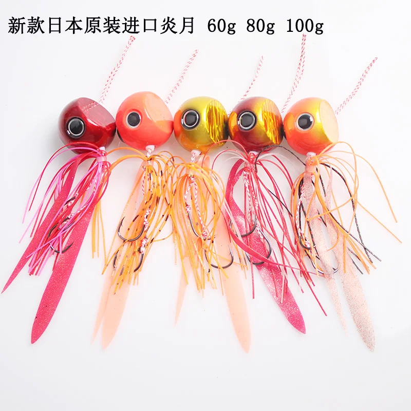 

MAD MOUSE New 60g 80g 100g Tai Kabura Rubber Jig Slider Jig Sinker Lead Jigging Lures Red Snapper sea Fishing Baits Boat Angling