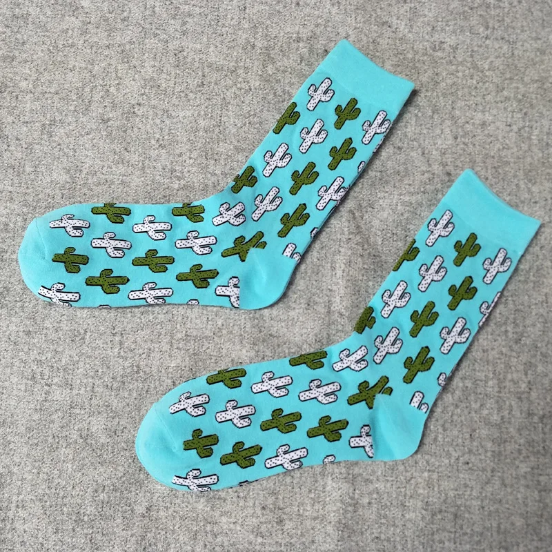 

Fashion New cotton jacquard fruit socks women lovely cactus socks dot point new design kawaii cute spring&autumn socks