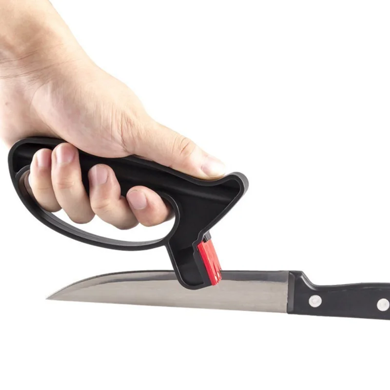 Новейший 2 в 1 карманный нож ножничный точилка для лезвия ножа заточка кухонные инструменты идеальный точильный камень кухонные инструменты