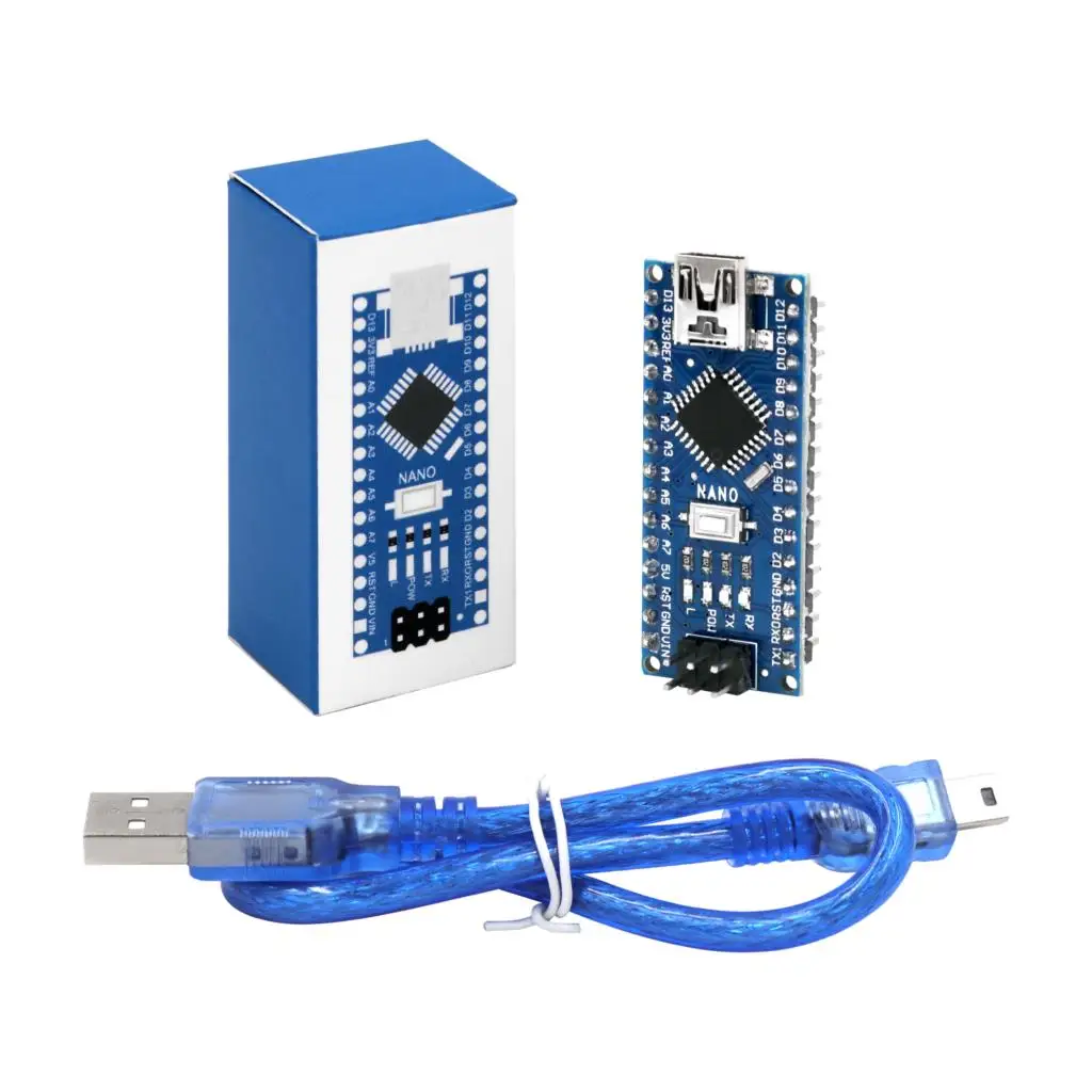 10 шт./лот LAFVIN Nano 3,0 ATmega328P плата контроллера CH340 USB драйвер с кабелем для Arduino