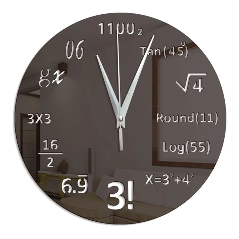 

Large Creative Wall Clock Mathematics Blackboard Pop Quiz Clock Modern Design Big Wall Watches For Living Room Wall Home Decor