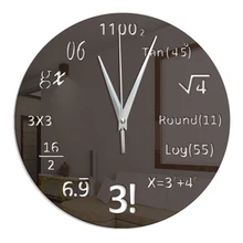 Grande Relógio de Parede Criativa Pop Quiz Matemática Blackboard Parede do Projeto Moderno do Relógio Grandes Relógios De Parede Para Sala de estar Decoração de Casa