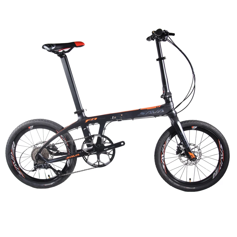 Excellent SAVA Folding Bike 20 inch Folding Bicycle Ultralight Carbon folding Bike Frame 20 mini bike 9 Speed Bike Portable Small Bicycle 1