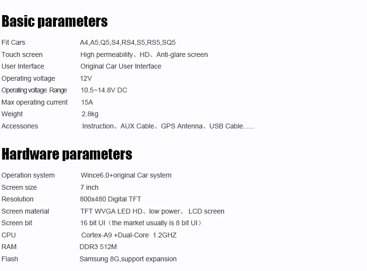 Excellent Car GPS Navigation System Car Media Stereo Auto Radio Autoradio for Audi A4 A5 Q5 S4 RS4 S5 RS5 SQ5 Support  Mirror Link 12 Excellent Car GPS Navigation System Car Media Stereo Auto Radio Autoradio for Audi A4 A5 Q5 S4 RS4 S5 RS5 SQ5 Support  Mirror Link 12