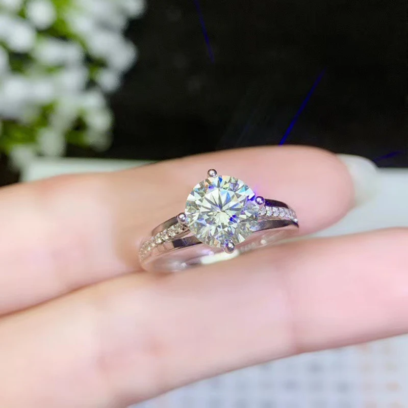 Ювелирные изделия colife Мода муассанит обручальное кольцо 1ct 2ct 3ct F цвет муассанит обручальное кольцо 925 драгоценности из серебра и камней