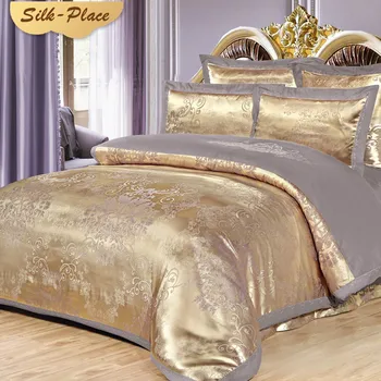 

SILK PLACE Comfortable Bedding Sets Sheet Plillowcase Duvet Cover Set Luxurious Family Set With Russian Size Jacquard King Queen