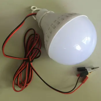 

300CM 12V Solar LED Light Bulb Outdoor Lighting Camp Tent Fishing Lamp With Clip