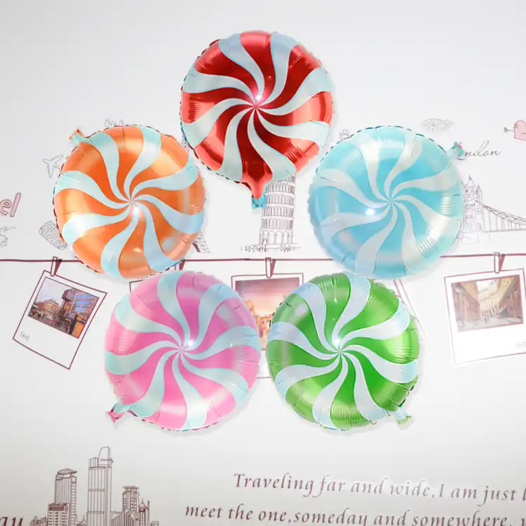 5 Pieces Lot 18 Candyland Sucette Theme Feuille Ballon Bonbons Barre Decoration Joyeux Anniversaire Fete Decoration Bebe Douche Fille Aliexpress