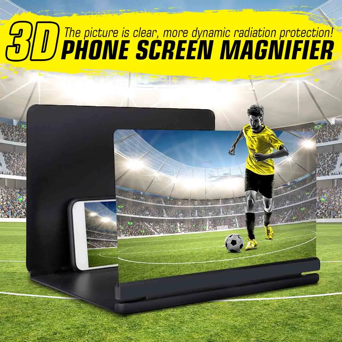 

New Style 12 Inch Universal Foldable Mobile Phone Screen Magnifier HD 3D Amplifier Image Enlarge Desktop Bracket Phone Holder