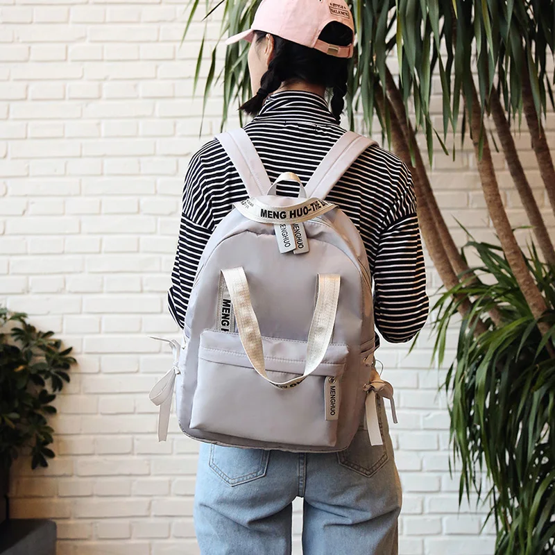 Menghuo Large Capacity Backpack Women Preppy School Bags For Teenagers Female Nylon Travel Bags Girls Bowknot Backpack Mochilas (28)