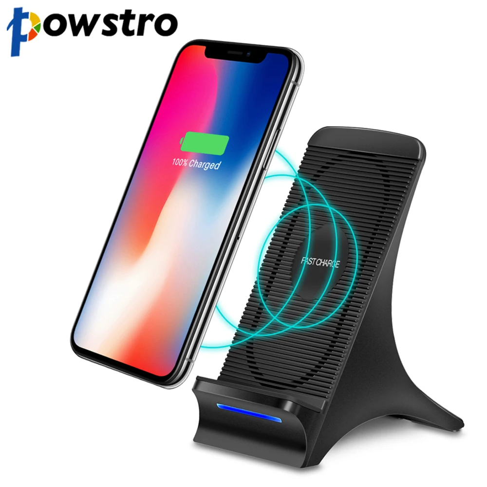 Powstro Dual Coil Fast Charging Qi Wireless Charger Charging Pad For