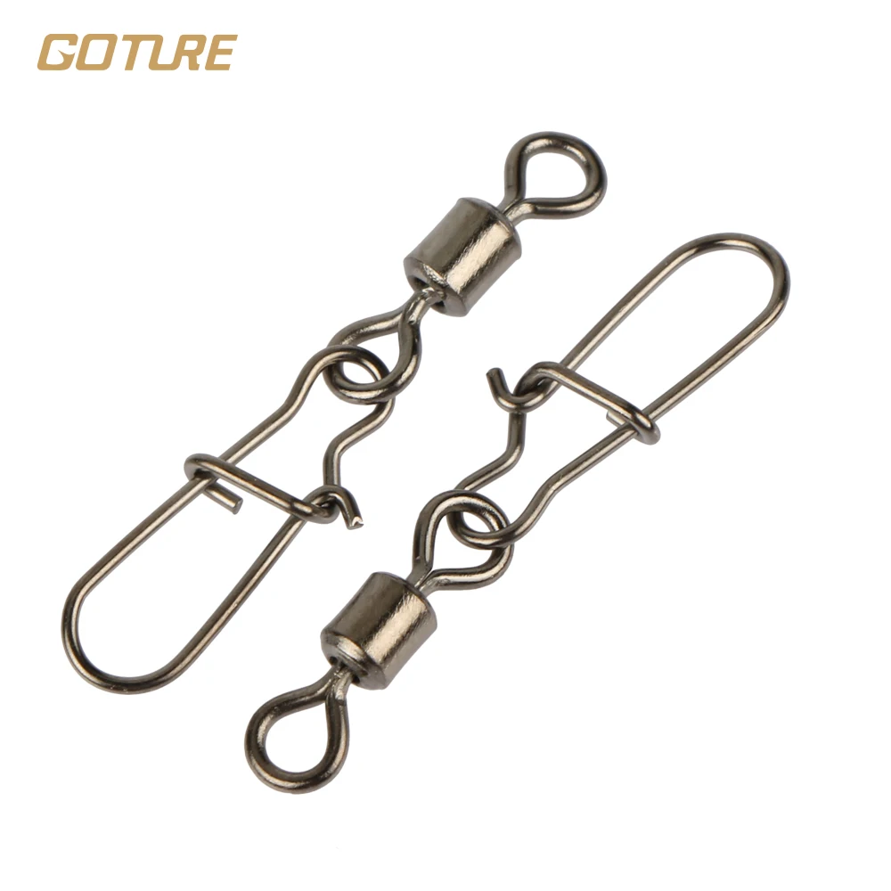 200pcs/lot Stainless Steel Fishing Swivels Size 8, 6, 4, 2 MS+ZQ