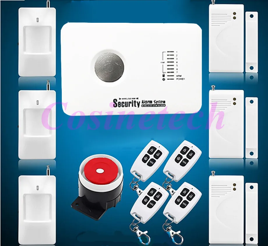 

New Wireless/wired GSM Voice Home Security Burglar Android IOS Alarm System Auto Dialing Dialer SMS Call Remote control setting