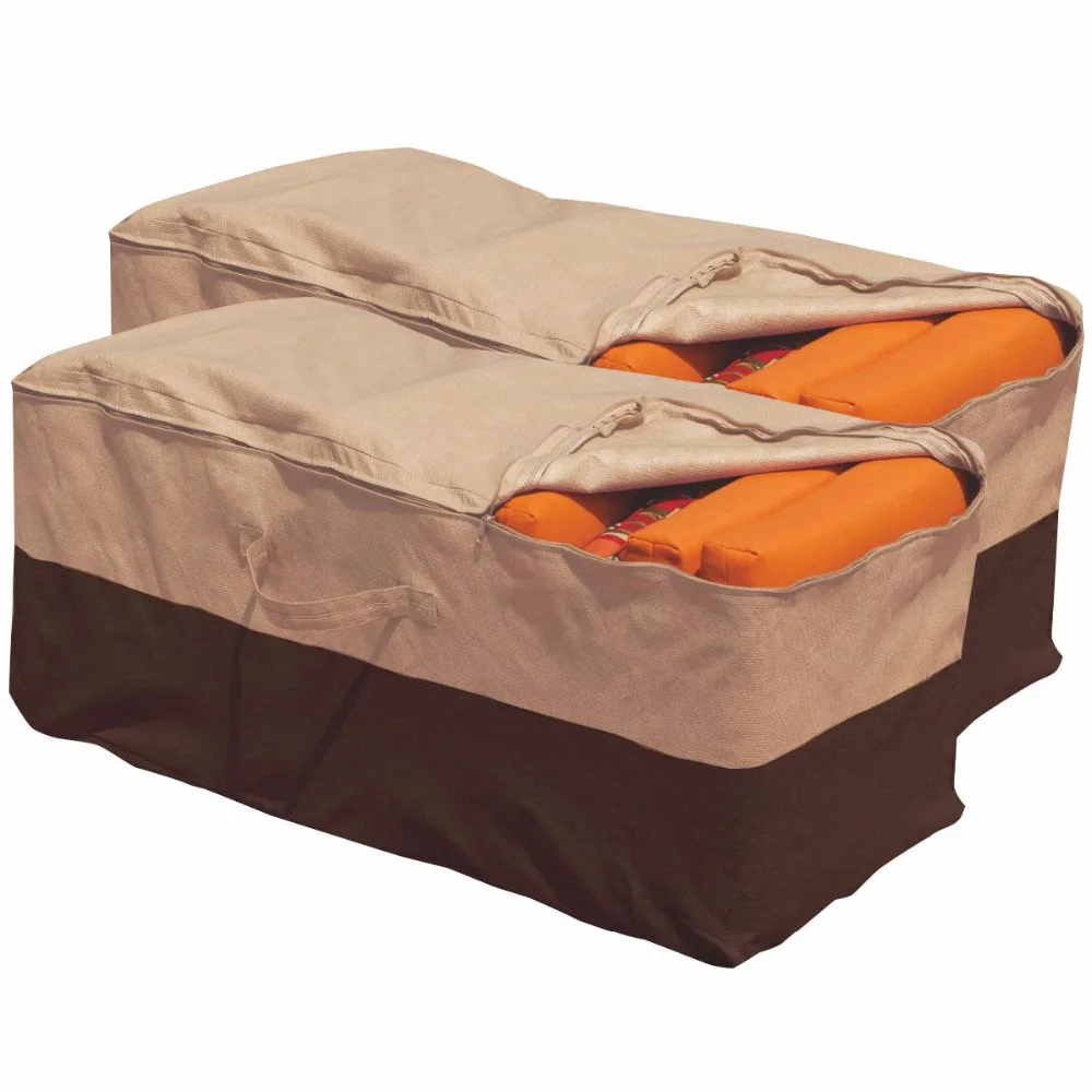 Cushion Bag Outdoor Furniture Roselawnlutheran 2pcs Outdoor Cushion Storage Bag Patio Furniture Chaise Anizer Protect Cover 2 Hw51770