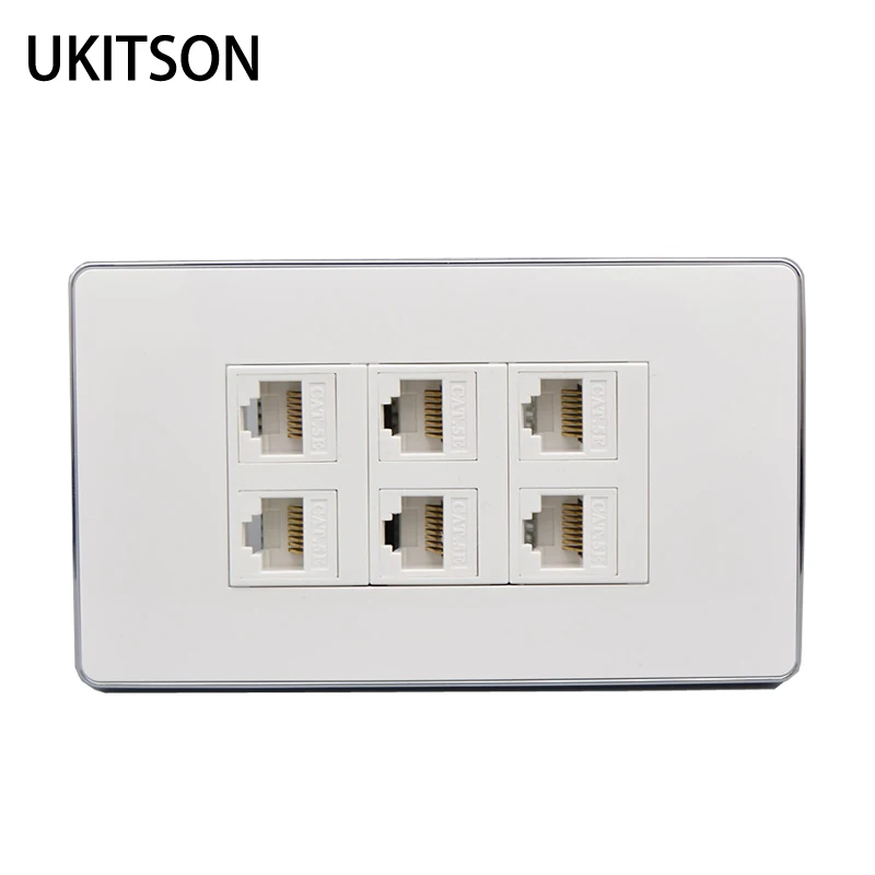 120 Type 6 Ports  CAT5E RJ45 Wall Outlet pic 1