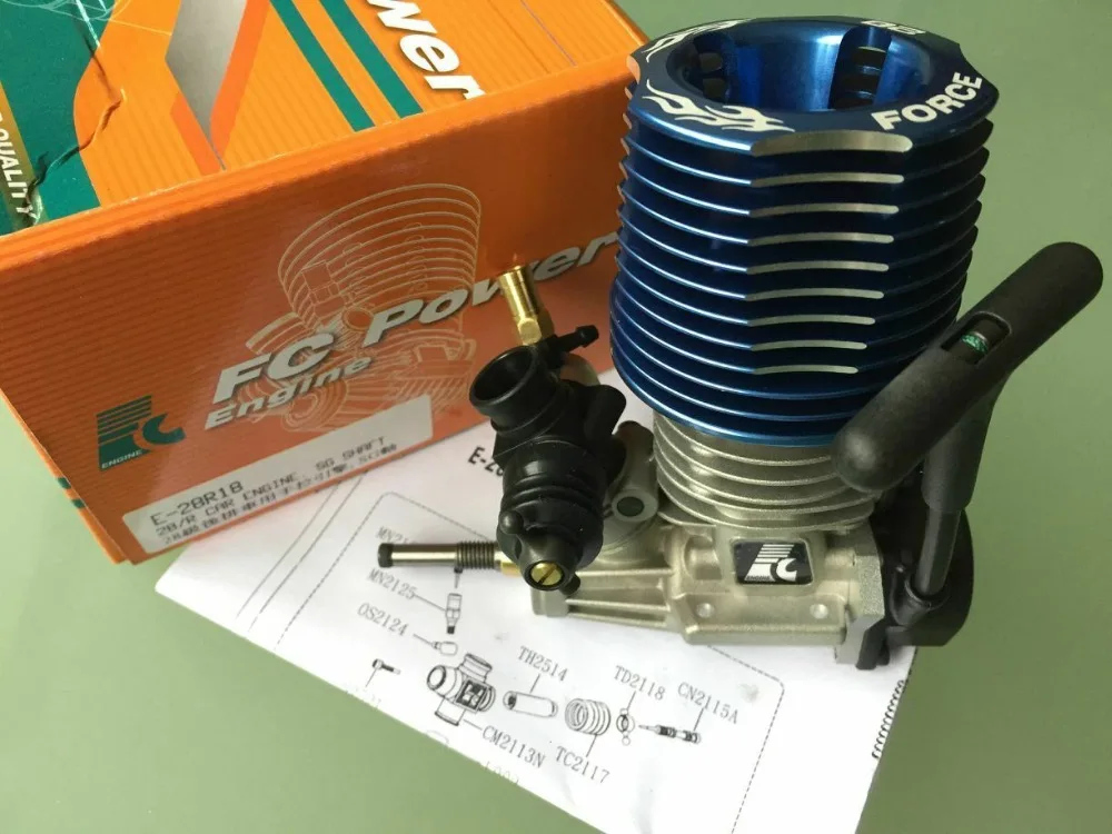 Двигатель Force 28th 4.6cc RC нитромотор для GO Redcat HPI Savage XL Losi 1/8Scale|Детали и аксессуары| |