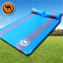 Автоматическая надувная подушка, коврик для матраса, утолщенный Расширенный тент верблюжьего цвета, уличная, толщина 3,5 см, для 2 человек