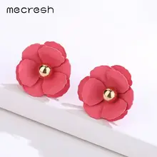Mecresh простые милые весенние цветочные серьги-гвоздики для женщин, красные, розовые, желтые маленькие летние серьги, модные ювелирные изделия MEH1338