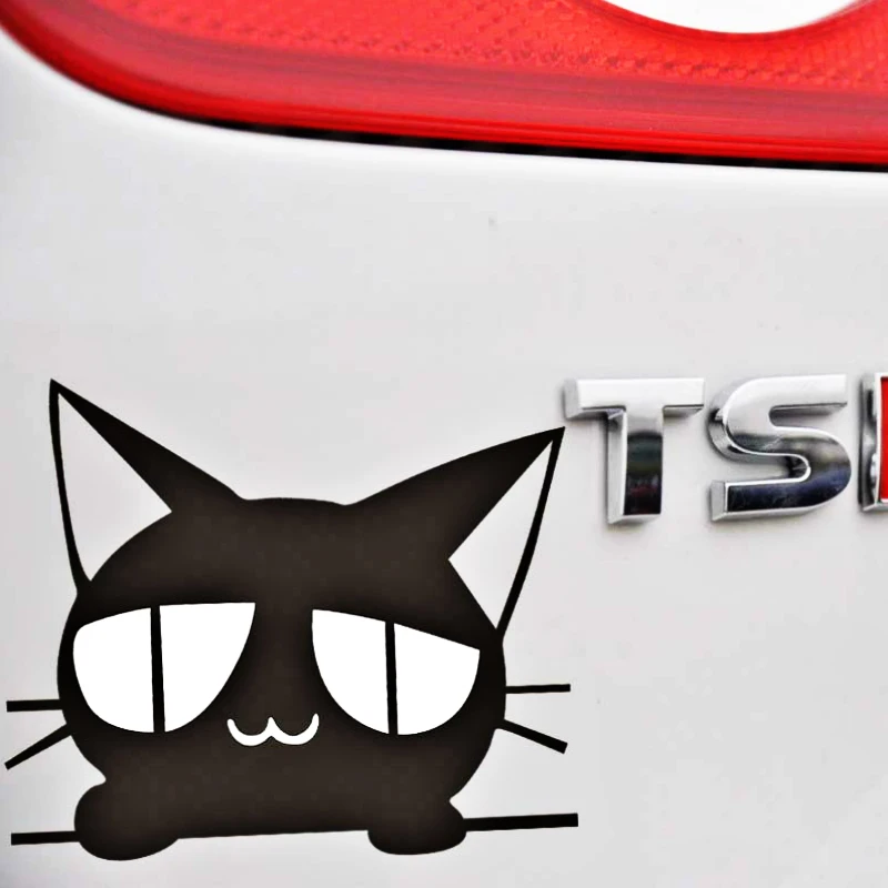Volkrays Car Accessories Black Cat Peeping Car Sticker Decal for Ford Focus Chevrolet Volkswagen Golf Polo Toyota Honda Hyundai Volkrays Car Accessories Black Cat Peeping Car Sticker Decal for Ford Focus Chevrolet Volkswagen Golf Polo Toyota Honda Hyundai