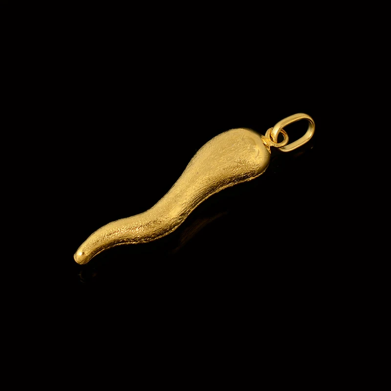 Kindlegem сверкающий цвет чистого золота перец полый кулон ожерелье для женщин Италия 750 Высококачественная бижутерия модные украшения