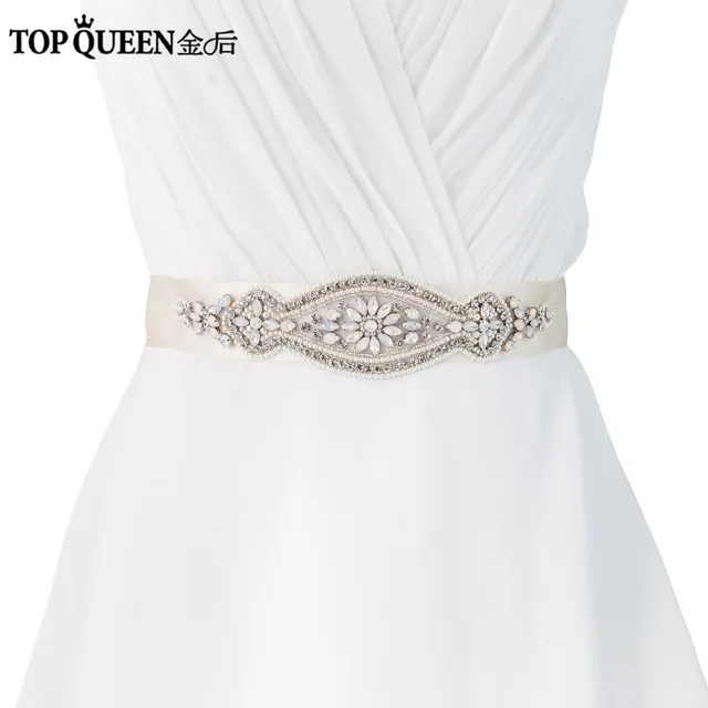 Topqueen Women S S284 Handmade Rhinestone Wedding Evening Dress Topqueen Women S S284 Handmade Rhinestone Wedding Evening Dress Sash Belts Bridal Bride Belt Sashes For The