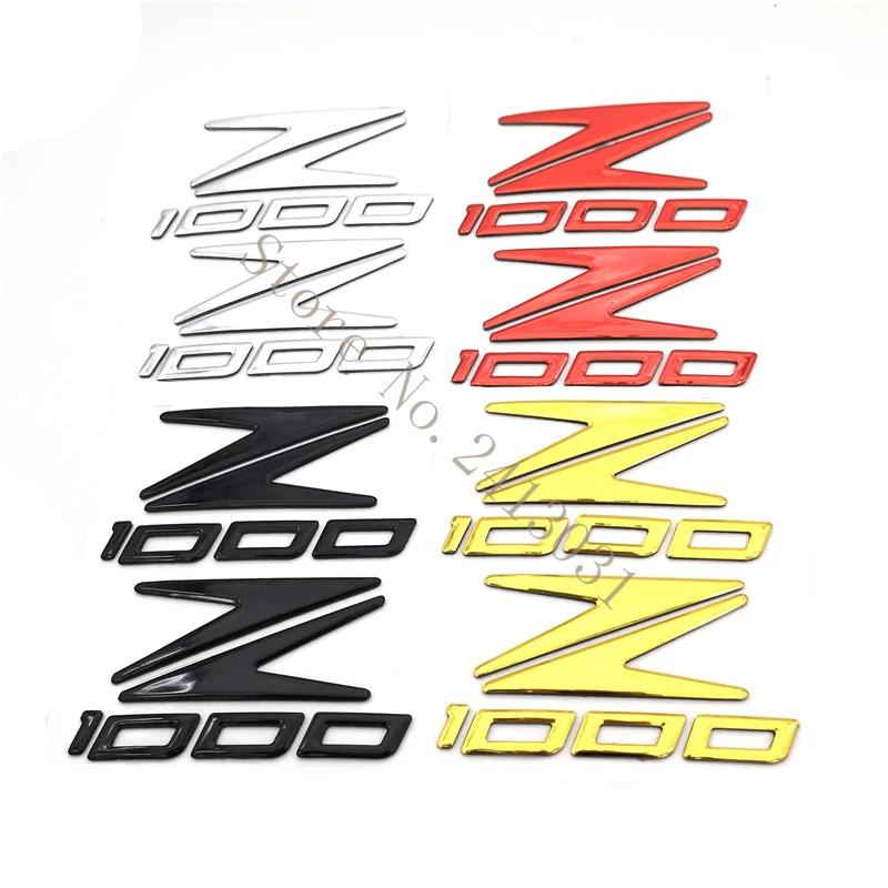 

2pcs Motorcycle Bike Raised Reflective Emblem Badge Decals Fairing Tank Fuel Stickers For Kawasaki Z1000