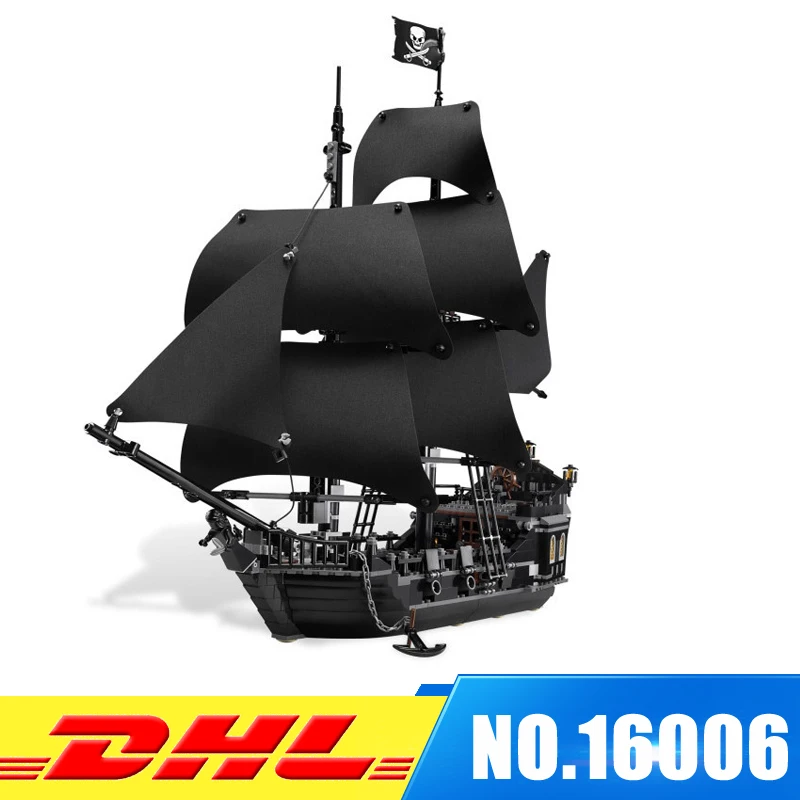 DHL LEPIN 16006 Pirates of the Caribbean The Black Pearl Building font b Blocks b font