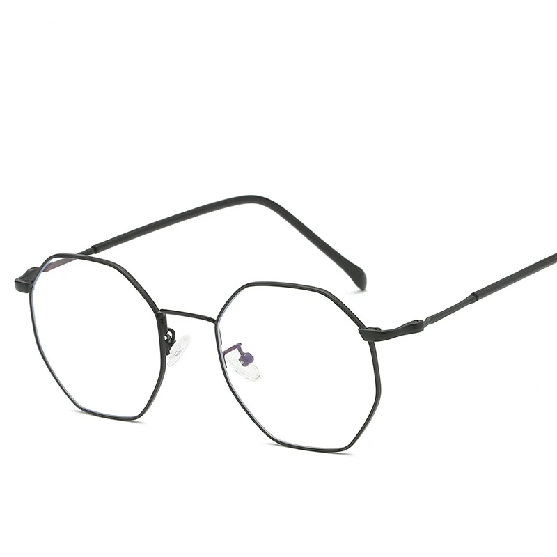 HBK анти Синие лучи шестиугольные очки полигональные оптические очки защитные очки ретро очки оправа PG0016 - Цвет оправы: C1 Black