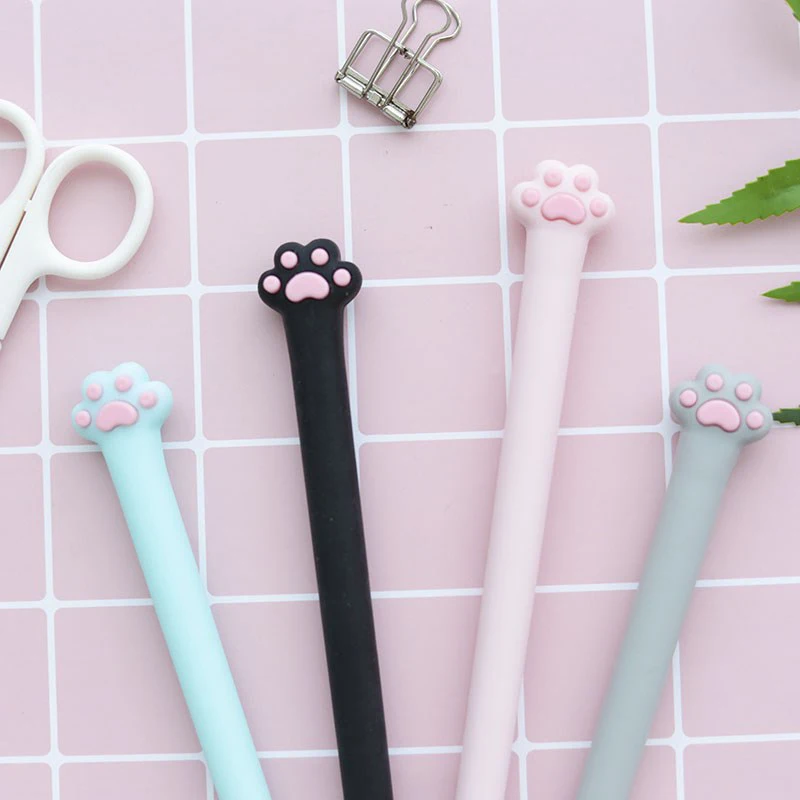 1 шт. милые кошачьи когти ручки Kawaii нейтральные ручки 0,5 мм креативные гелевые ручки для детей Подарки для девочек школьные офисные принадлежности корейские канцелярские принадлежности