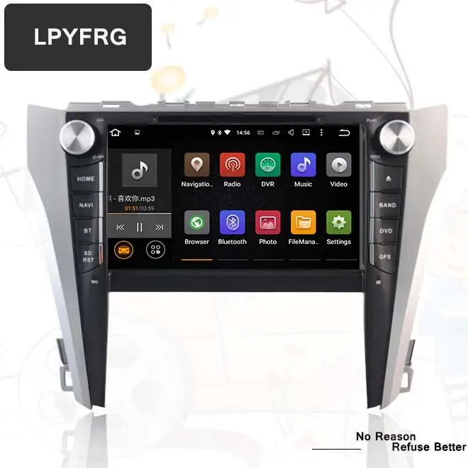 Excellent 8 inch 2 din 8 Core Android 9.0 Car DVD GPS navigation tablet stereo for Toyota Camry 2015 2016-2019 auto car radio stereo audio 2