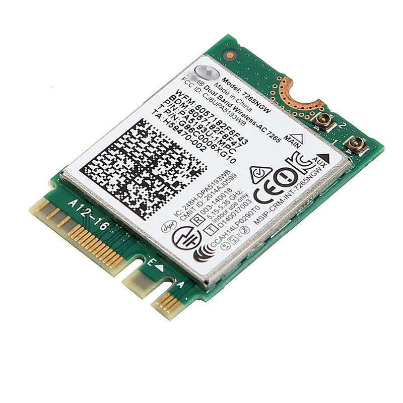 Formal edition Intel 7265AC 7265NGW PCIE NGFF interface wireless card