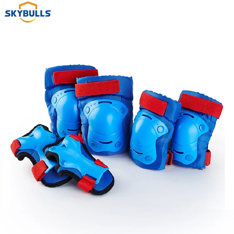 Skybulls 6pcs/Set Kids Knee Pads Elbow Pads Wrist Protector Bicycle Skateboard Skate Roller Outdoor Sports Protective Gear Set