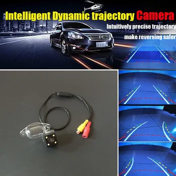

Waterproof Night Vision 4 LED 170 Angle HD CCD Car Intelligent Reverse Trajectory Tracks Rear View Camera For Mitsubishi Delica