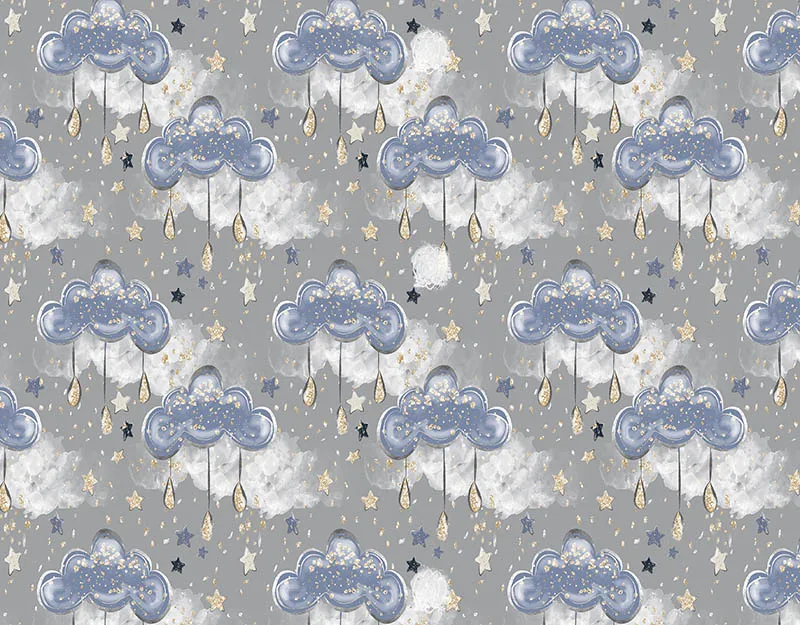 Фон для фотосъемки новорожденных с дождем темными облаками звездами ...