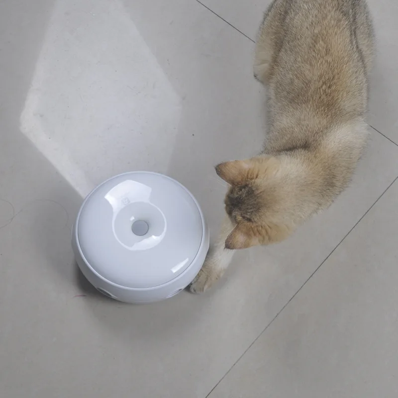 HE Electric Cat Toy Smart Teasing Cat Stick Crazy Game Spinning Turntable Cat Catching Mouse Donut Automatic Turntable Cat Toy