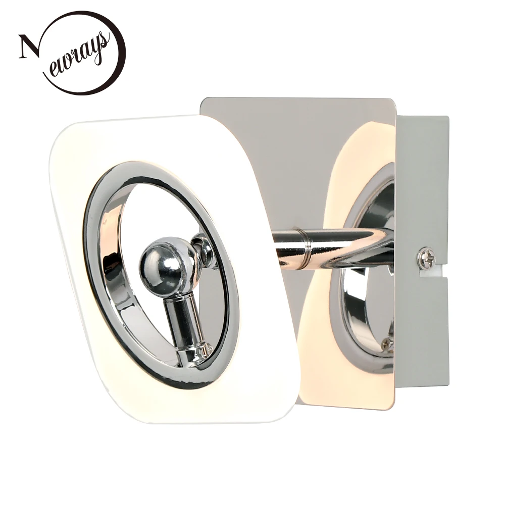 

Nordic Modern Brief LED indoor wall lights stainless steel mirror wall lamp sconce bathroom porch bedroom living room bedside