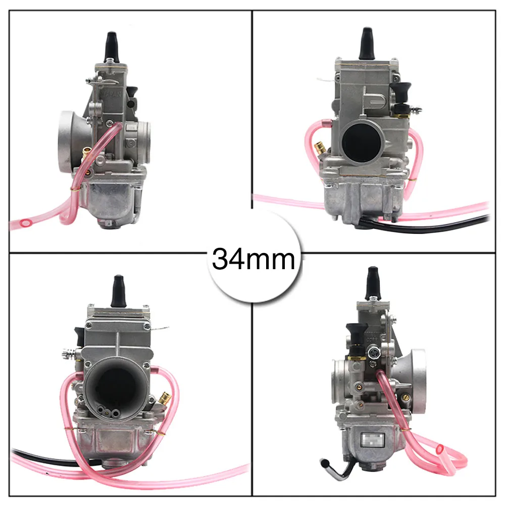 ZS для мотокросса, для езды на мотоцикле, MIKUNI, маленького размера, круглой формы с диаметром 32 мм 34 мм TM32 TM34 с дросселем в виде плоского Smoothbore Carb для 200cc-250cc 4-тактный гоночных Carburador