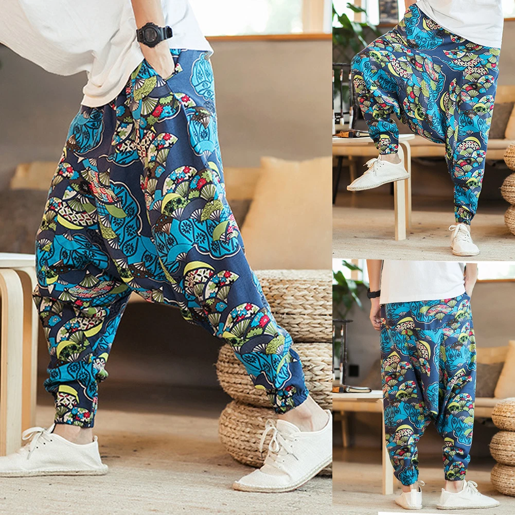 

Mens or Womens Harem Pants Hippie Aladdin Bohemian Boho Baggy Gypsy Trousers New